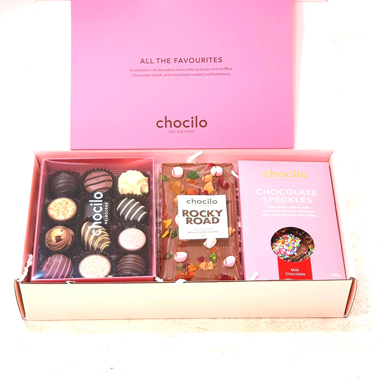 "All the Favourites" Milk Dark & White Chocolate Hamper