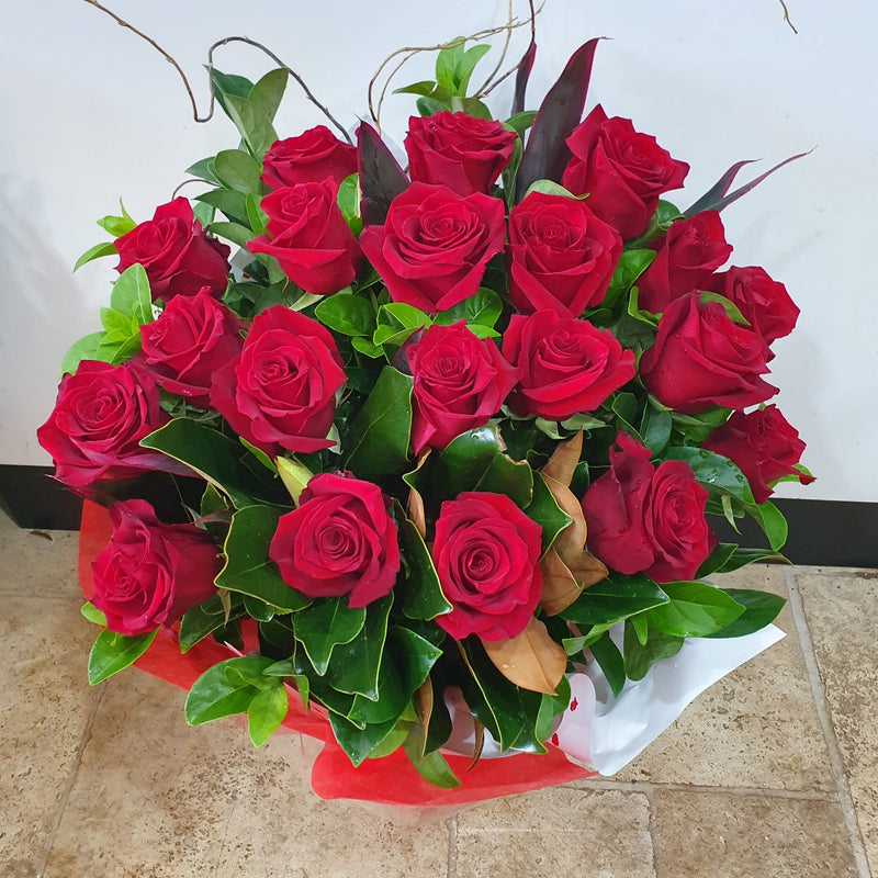 All Red Roses Bouquet (20 Roses)