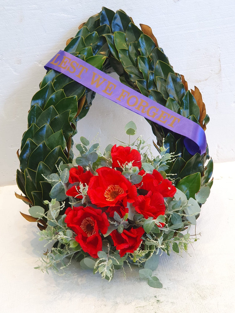 ANZAC Day Teardrop Wreath #1